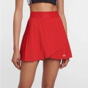 New no tag ALO Yoga Aces Tennis Skirt- Red size Large